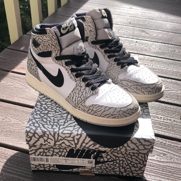 Air Jordan 1 Retro Grey Muslin Black/White Size 7 main image 10